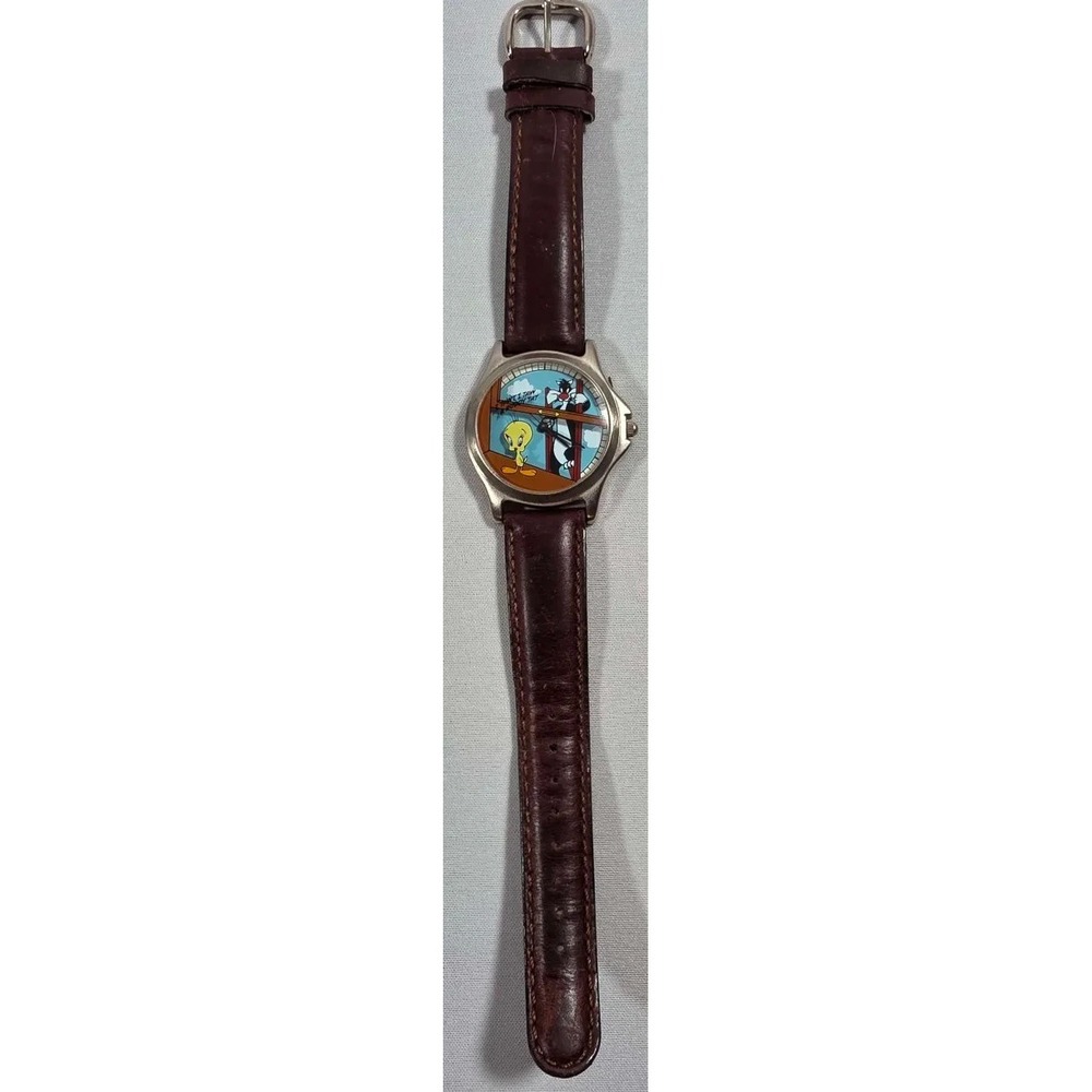 Fossil Tweety Bird & Sylvester 3-D Look, Warner Bros Collectible Watch Working